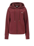 GUESS ATH D COL Felpa zip e cappuccio Olympe tessuto scuba lilla