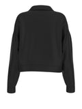 GUESS ATH D PRE Felpa giacca Carla in nylon cropped nero