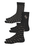 GUESS U.WEAR D COL Calzini con lurex pacco da 3 NERO MLT