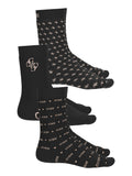 GUESS U.WEAR D COL Calzini con lurex pacco da 3 NERO MLT
