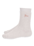 GUESS U.WEAR D COL Calzino furry singolo bianco