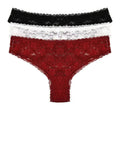GUESS U.WEAR D COL Pacco da 3 slip brasiliana pizzo bianco