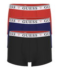 GUESS U.WEAR U COL Pacco da tre Brian hero boxer trunk NERO/BLU