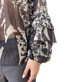 IMPERIAL D Blusa stampata PANNA/MORO