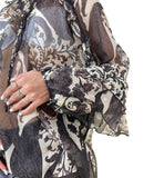 IMPERIAL D Blusa stampata PANNA/MORO