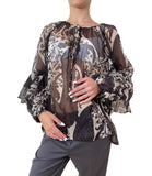 IMPERIAL D Blusa stampata PANNA/MORO