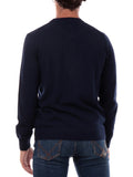 LACOSTE U Maglioncino basic girocollo in cotone blu