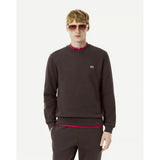 LACOSTE U Felpa girocollo basic logo MORO