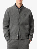 LACOSTE U Bomber in jersey di lana merinos GRIGIO MELANGE