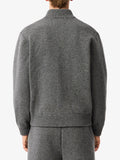 LACOSTE U Bomber in jersey di lana merinos GRIGIO MELANGE