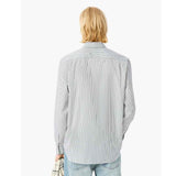 LACOSTE U Camicia regular fit a righe Pinpoint B.CO/VERDE