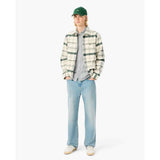 LACOSTE U Camicia regular fit a righe Pinpoint B.CO/VERDE