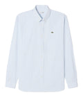 LACOSTE U Camicia a righe logo coccodrillo B.CO/BLU