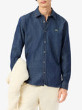 LACOSTE U Camicia in denim logo DENIM