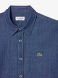 LACOSTE U Camicia in denim logo DENIM