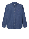 Camicia in denim logo