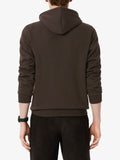 LACOSTE U Felpa zip e cappuccio con logo coccodrillo MORO