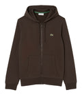 Felpa zip e cappuccio con logo coccodrillo