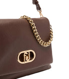 LIU JO ACC1 Borsa grande a tracolla con catena MORO