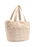LIU JO ACC1 Shopping bag verry fur tortora