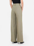 LIU JO BLACK Pantaloni palazzo relaxed fit con pinces verde