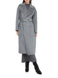LIU JO BLACK Cappotto vestaglia con cinturone grigio