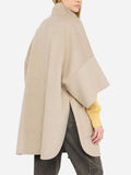 LIU JO BLACK Cappotto manica 3\4 collo alto MASTICE