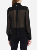 LIU JO BLACK Camicia con trasparenze nero