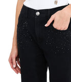 LIU JO BLUE DENIM Jeans boy cult neri con strass nero
