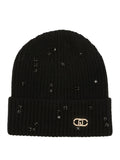 LIU JO SOFT ACC1 Cappellino beanie con applicazioni nero