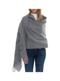 LIU JO SOFT ACC1 Stola sciarpa embossed logo monogram ovale grigio