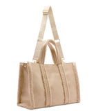LIU JO SOFT ACC1 Shopping bag tote L con dettagli teddy NATURALE
