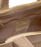 LIU JO SOFT ACC1 Shopping bag tote L con dettagli teddy NATURALE