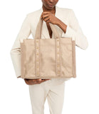 LIU JO SOFT ACC1 Shopping bag tote L con dettagli teddy NATURALE