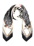 LIU JO SOFT ACC1 Foulard quadrato con mix di stampre nero