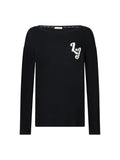 LIU JO SPORT T-shirt manica lunga con logo strass nero