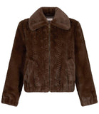 LIU JO WHITE 2 Ecopelliccia con zip CIOCCOLATO