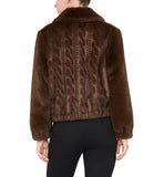 LIU JO WHITE 2 Ecopelliccia con zip CIOCCOLATO