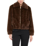 LIU JO WHITE 2 Ecopelliccia con zip CIOCCOLATO