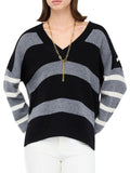 Maglia a v a righe