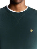 LYLE & SCOTT U Felpa girocollo basic logo VERDE SCURO