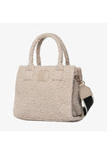 MARC ELLIS Borsa baby curls bouclè small TAUPE
