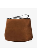 MARC ELLIS Pochette buby suede clutch cuoio