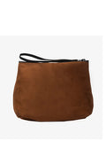 MARC ELLIS Pochette buby suede clutch cuoio