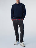 NORTH SAILS U Felpa girocollo basic con piccolo logo NAVY