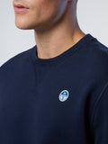 NORTH SAILS U Felpa girocollo basic con piccolo logo NAVY