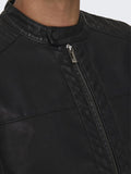 ONLY&SONS Giubbino in ecopelle nero