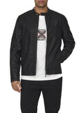 ONLY&SONS Giubbino in ecopelle nero