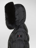 PEUTEREY D Piumino con pelliccia Takan mqn 04 fur nero