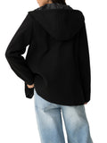 TIFFOSI D Cappotto con cappuccio e tasche a filo Tiffosi donna nero